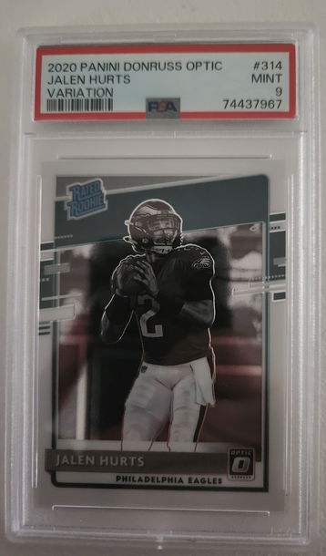 2020 Donruss Optic Jalen Hurts Variation PSA 9