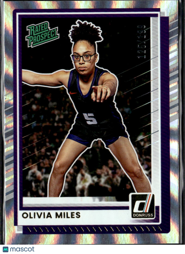 Olivia Miles 2025 Panini Donruss Holo Laser Notre Dame Fighting Irish