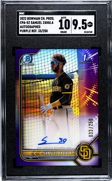 2022 Bowman Chrome Samuel Zavala Auto Purple 33/250