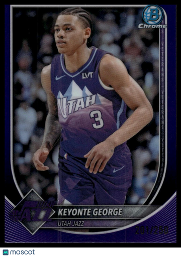 2025-26 Bowman Keyonte George #BCV-189 Chrome Purple Refractor SN