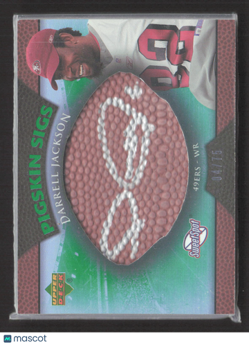 2007 Upper Deck Sweet Spot Pigskin Sigs Darrell Jackson #SSPS-JA /75 Authentic Football Skin Patch