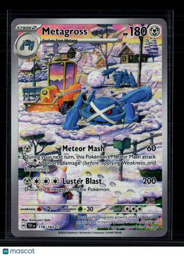 2024 Temporal Forces Metagross Holo Secret Rare #178/162
