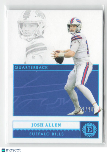 2021 Panini Encased Josh Allen #9 Sapphire /25 SN