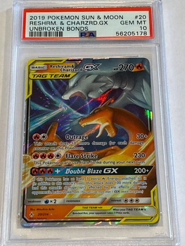 2019 Pokémon Sun & moon redshirt & charizard GX unbroken bonds
