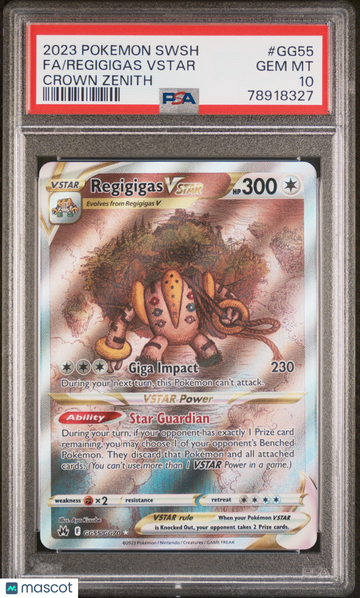 2023 Pokemon Sword And Shield Crown Zenith Regigigas VSTAR Fa Crown Zenith PSA 10 #GG55
