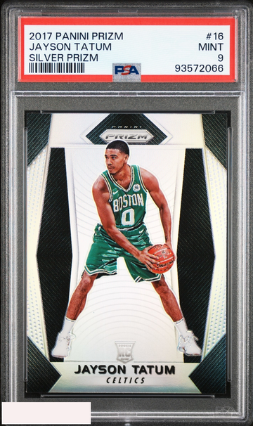 2017 PANINI PRIZM JAYSON TATUM #16 SILVER PRIZM ROOKIE RC CELTICS PSA 9 MINT