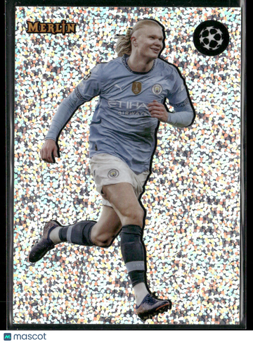 2025 2024-25 Topps Merlin Soccer Erling Haaland #S-1 The Shiny SSP