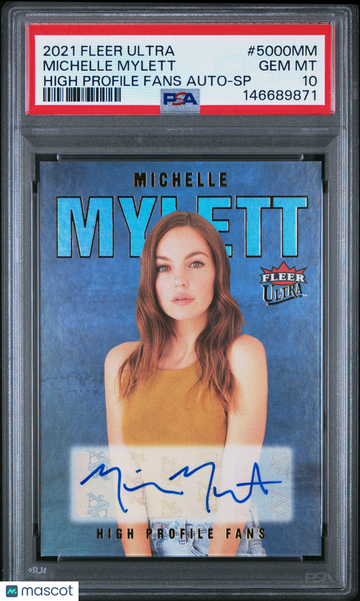 2021 Upper Deck Fleer Ultra High Profile Fans Autographs Michelle Mylett #5000MM SP PSA 10