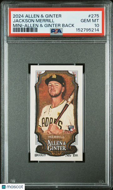 2024 Topps Allen & Ginter Jackson Merrill #275 Mini A & G Back PSA 10