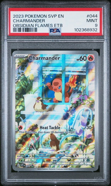 2023 Pokemon Scarlet and Violet Obsidian Flames Elite Trainer Box Charmander #044 PSA 9