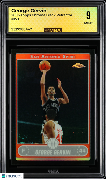 2006 Topps Chrome George Gervin #159 Black Refractor MBA 9