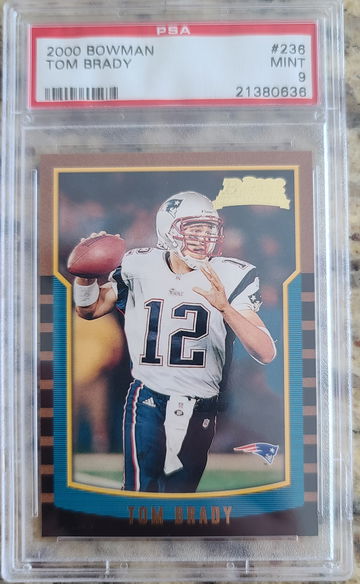 2000 Bowman Tom Brady PSA 9