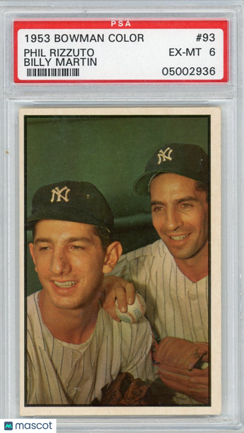 1953 Bowman Color Phil Rizzuto #93 Billy Martin PSA 6