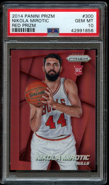 2014 Panini Prizm Nikola Mirotic Red Prizm PSA 10 Gem Mint #300