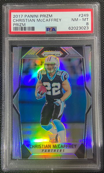2017 Panini Prizm Rookie Christian McCaffrey PSA 8