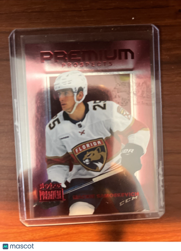 2023-24 Skybox Metal Universe - Premium Prospects - Star Rubies Mackie Samoskevich #PP-36 Star Rubies Rookie