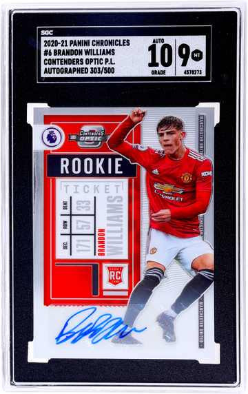 2020-21 Panini Chronicles Contenders Brandon Williams #6 RC Auto /500 SGC 9 Auto 10