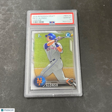 2016 Bowman Draft Pete Alonso #BDC92 Chrome PSA 10