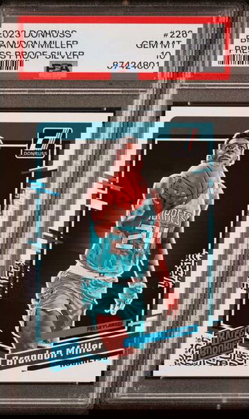 2023-24 Donruss Brandon Miller #226 Silver Press Proof Rookie RC PSA 10