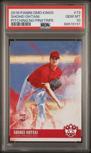 2018 DIAMOND SHOHEI OHTANI PANINI KINGS PITCHING/NO PINSTRIPE #73 PSA 10