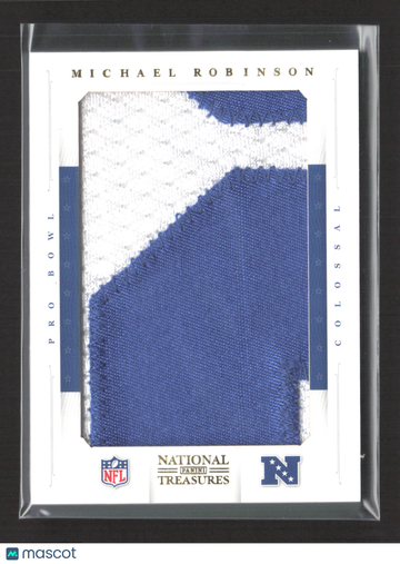 2013 Panini National Treasures Colossal Pro Bowl Michael Robinson #17 Prime /4 Clothing Patch