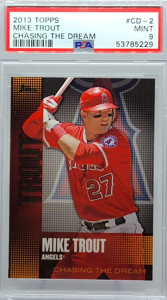 2013 TOPPS #CD-2 MIKE TROUT CHASING THE DREAM PSA 9