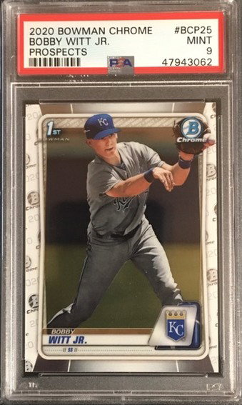 2020 Bowman Chrome - BOBBY WITT JR - Chrome Rookie - PSA 9