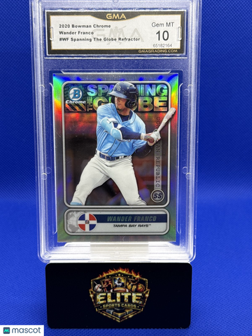 2020 Bowman Wander Franco #STG-WF Chrome Spanning the Globe GMA 10