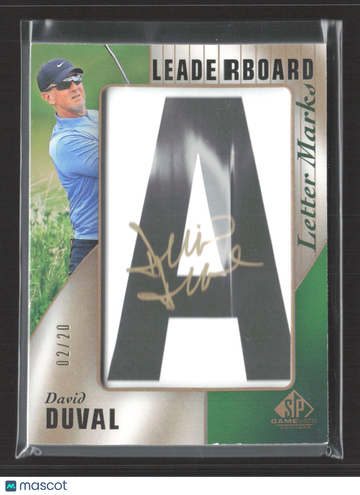 2005 Upper Deck SP Game Used Golf Leaderboard Letter Marks David Duval #LM-DD /20 Autograph Manufactured Leaderboard Let