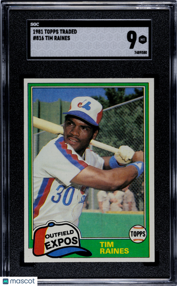 1981 Topps Traded Tim Raines #816 SGC 9