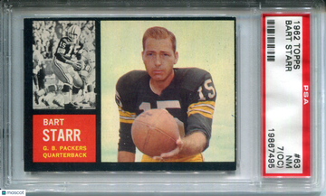 1962 Topps Bart Starr #63 Oc PSA 7
