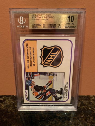 1981-82 O-PEE-CHEE OPC Wayne Gretzky #384 SL BGS 10 Pristine (Pop of 1) *RARE*