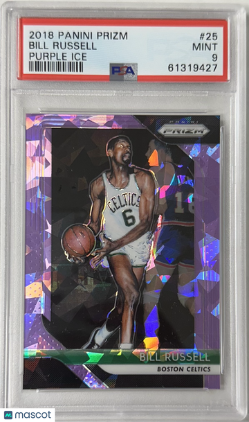 2018 Panini Prizm Bill Russell #25 Purple Ice PSA 9