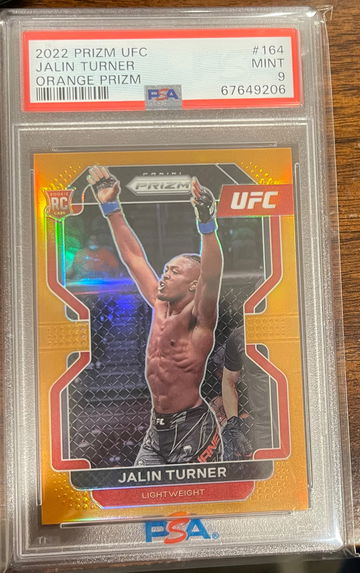 2022 Panini Prizm UFC Jalin Turner Rookie Orange Prizm  70/99 #164 PSA 9