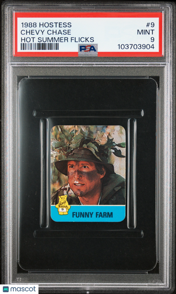 1988 Hostess Hot Summer Flicks Stickers Chevy Chase #9 PSA 9