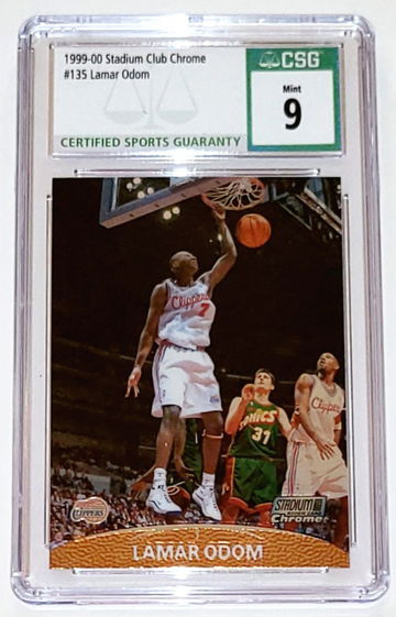 1999-00 Stadium Club Chrome Lamar Odom  Rookie  CSG 9