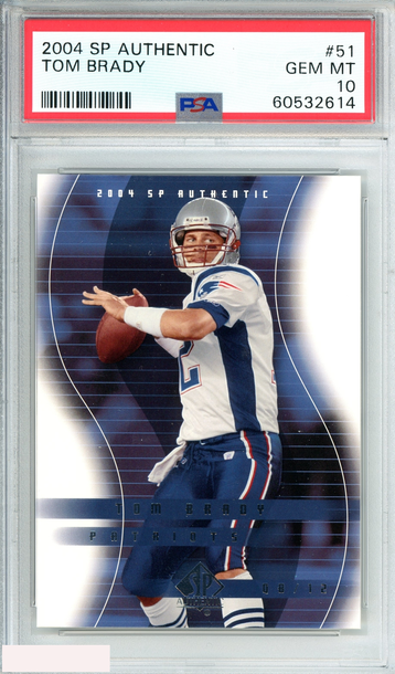 2004 SP AUTHENTIC TOM BRADY #51 NEW ENGLAD PATRIOTS PSA 10 GEM MT