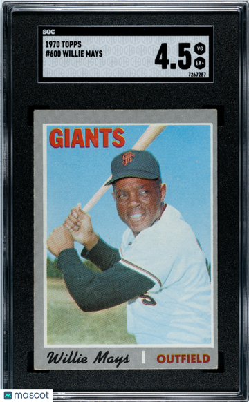 1970 Topps Willie Mays #600 SGC 4.5