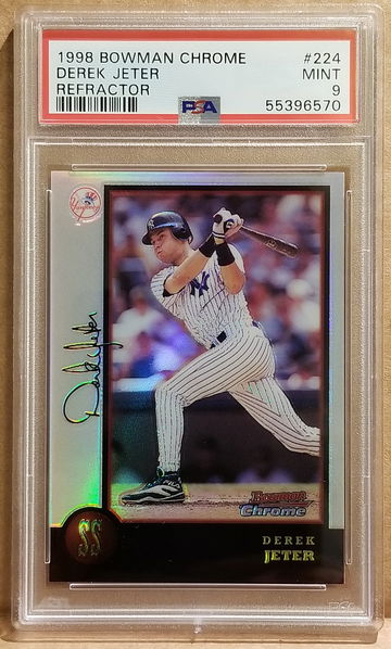 1998 Bowman Chrome Refractor Derek Jeter PSA 9