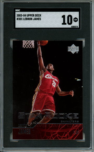 LEBRON JAMES 2003 Upper Deck #301 Star Rookie RC SGC 10 Gem Mint Cavs Lakers