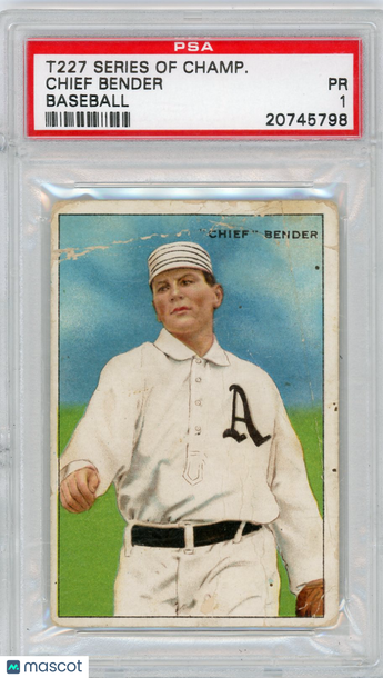 1912 T227 Series Of Champions Chief Bender Baseball PSA 1