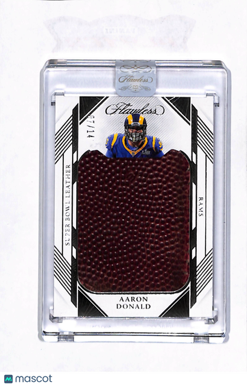 2025 Panini Flawless Aaron Donald #SBLIII-AD /14 Super Bowl Leather