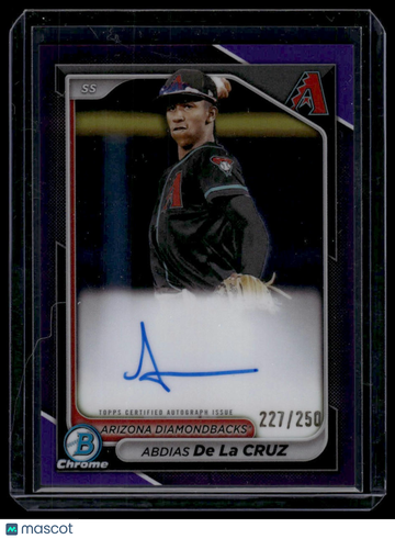 2024 Bowman Chrome Abdias De La Cruz #CPA-ADL Prospects Autographs Purple Refractors SN,AU