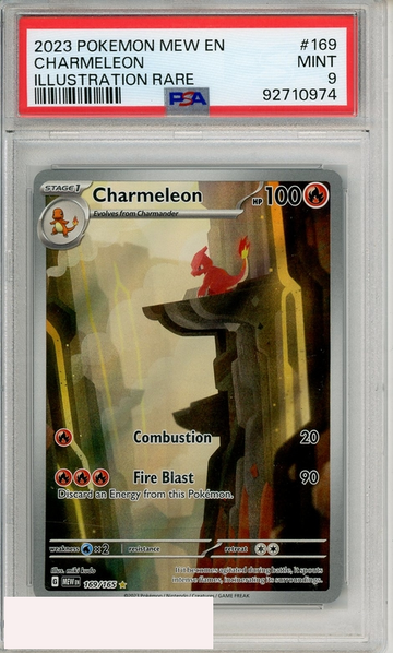 2023 POKEMON MEW EN-151 CHARMELEON #169 ILLUSTRATION RARE PSA 9 MINT
