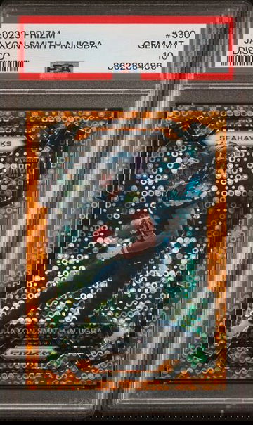 2023 Panini Prizm Jaxon Smith-Njigba Orange Disco Prizm Rookie RC #390 PSA 10