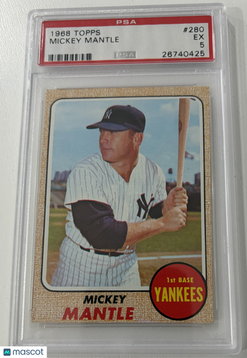 1968 Topps Mickey Mantle #280 PSA 5