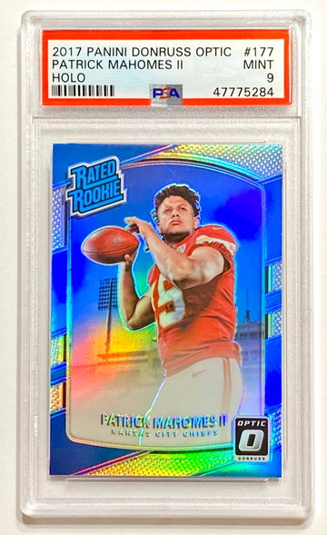 2017 Panini Donruss Optic Patrick Mahomes II #177 Holo Rookie PSA 9 Mint