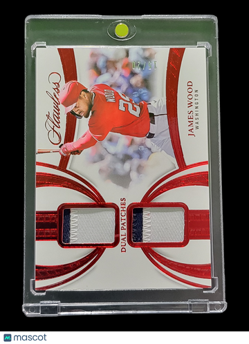 2025 Panini Flawless James Wood #DP-JW Red /91 Dual Patches