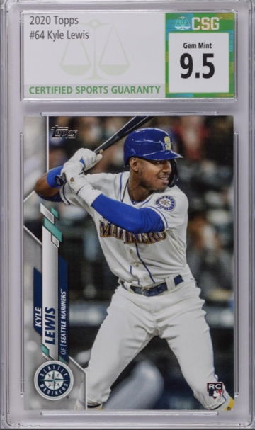Kyle Lewis RC 2020 Topps CSG 9.5 Gem Mint