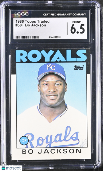 1986 Topps Traded Bo Jackson #50T CGC 6.5 Graded Baseball Trading Card
